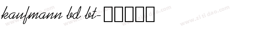 kaufmann bd bt字体转换